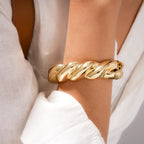 Metal Twist Open Bangle