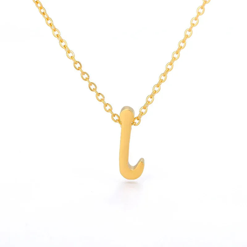 Small Letter Hollow Stainless Necklace - Viexta