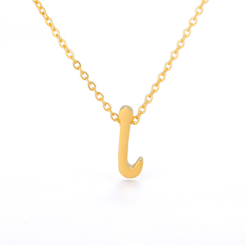 Small Letter Hollow Stainless Necklace