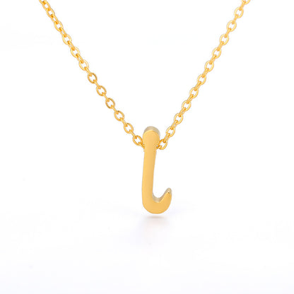 Small Letter Hollow Stainless Necklace