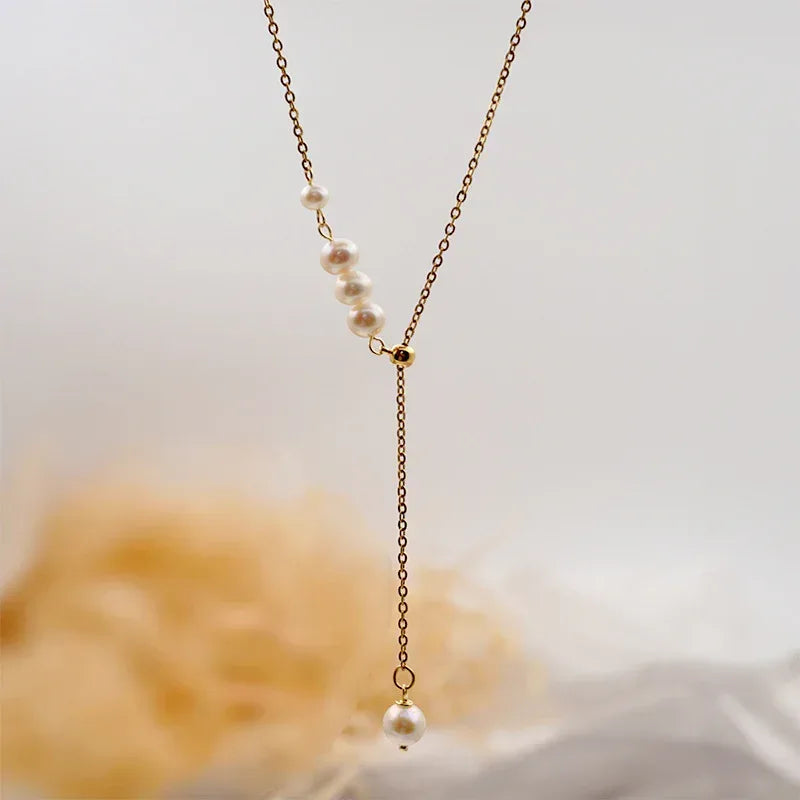 Fresh Water Pearl Grace Clavicle Chain - Viexta