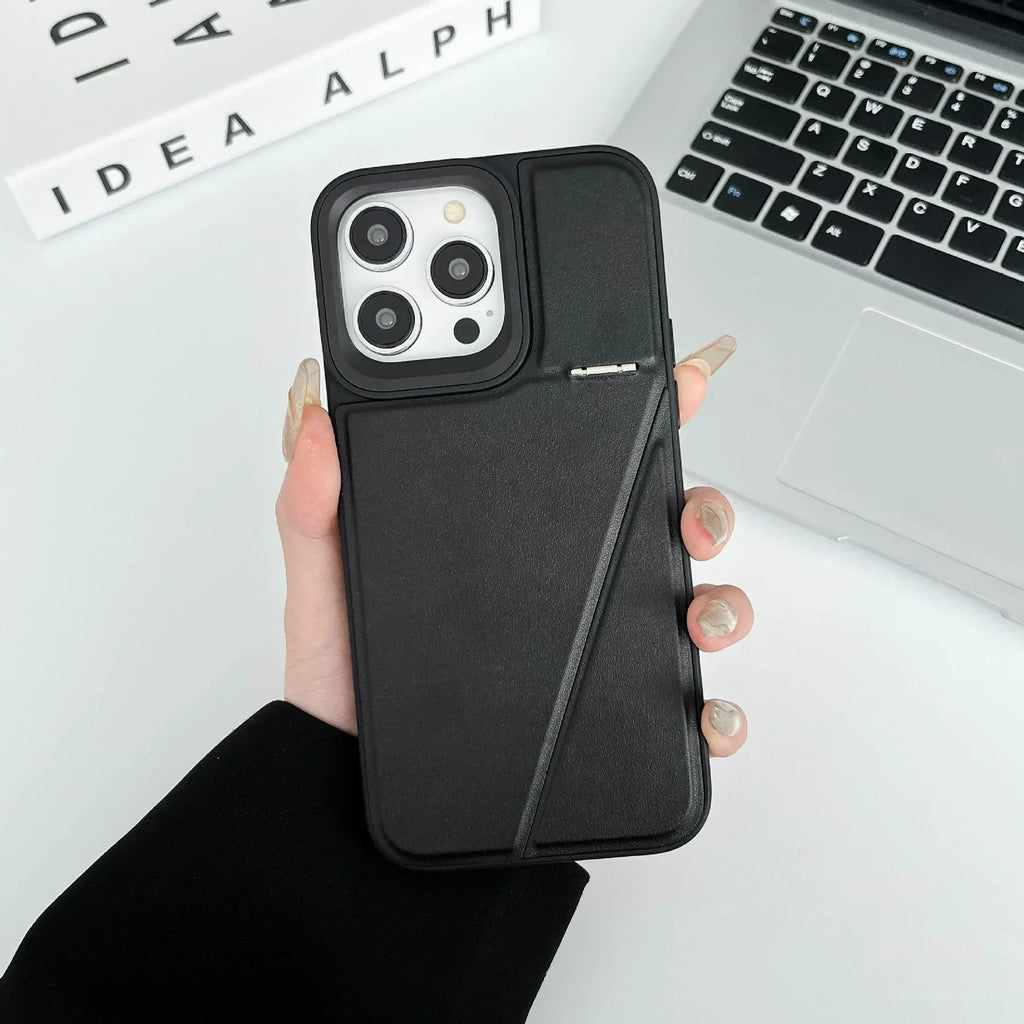 Leather Bracketed iPhone Case - Viexta