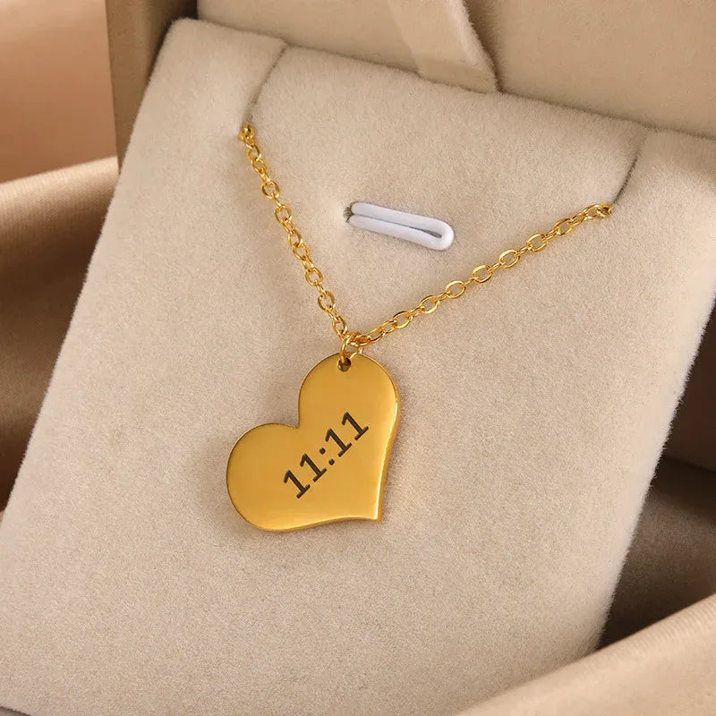 18k 11:11 Pattern Necklace - Viexta