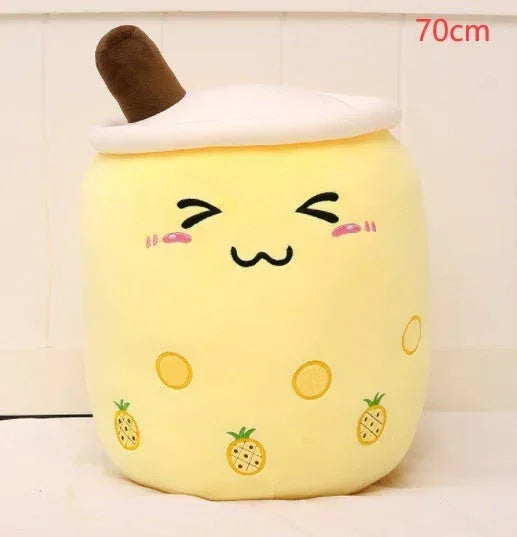 Fruit Drink Plush Stuffed Strawberry Boba Tea Cup Toy - Viexta