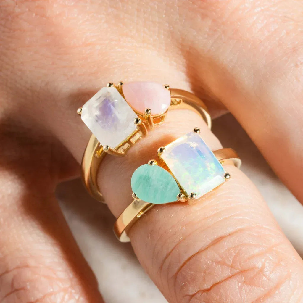 18k Multi-Color Zircon Ring - Viexta