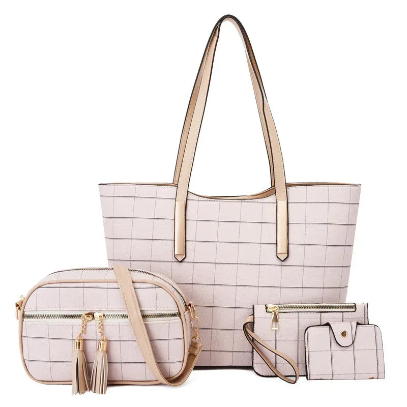 New Korean Four-piece Set Texture Shoulder Crossbody Bag - Viexta