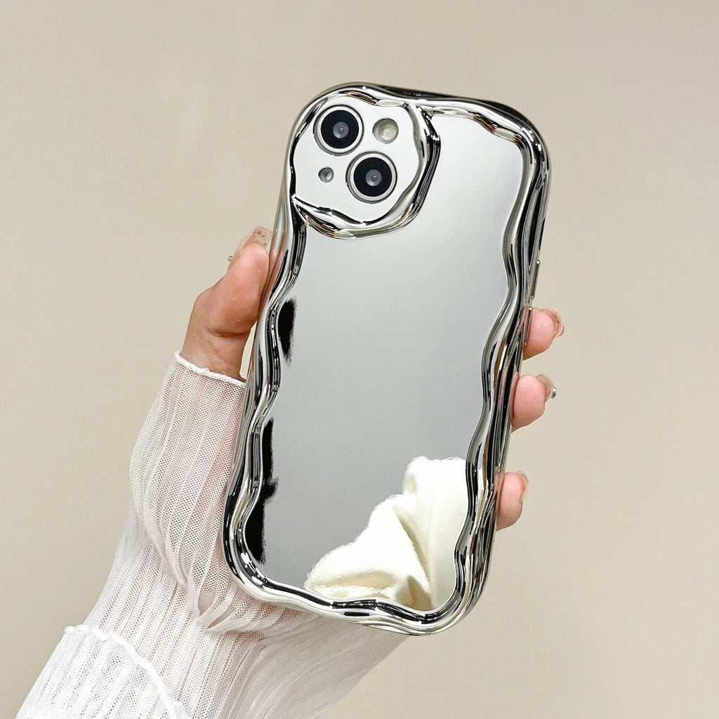 Silver Electroplated Cream Grain iPhone Case - Viexta