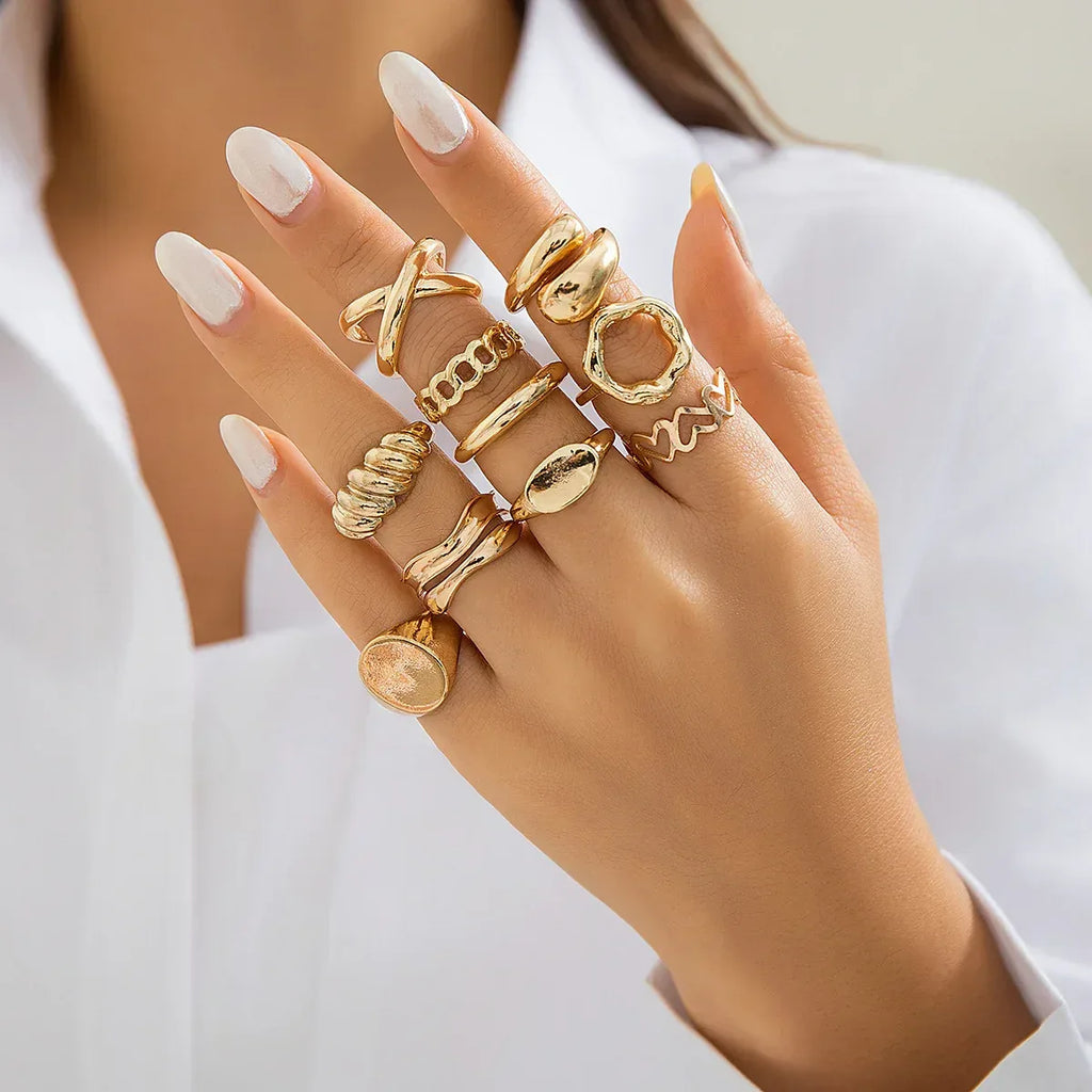 Set of Twist Hollow Ring - Viexta