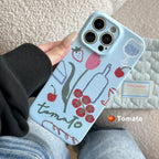 Art-style Tomato Illustration iPhone Case - Viexta