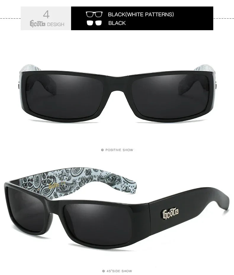 Plaid Hip Hop Fashion West Coast Polarized Sunglasses - Viexta