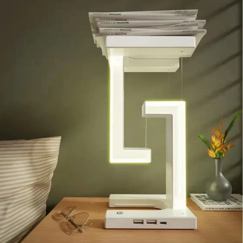 Wireless Smartphone Charging Suspension Table Lamp Balance Floating Lamp - Viexta