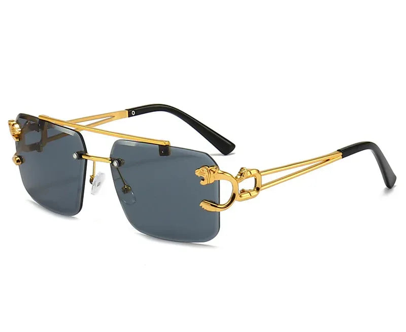 Trendy Double Beam Trimmed Sunglasses - Viexta