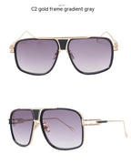 vintage-with-large-rims-metal-gradient-sunglasses - Viexta