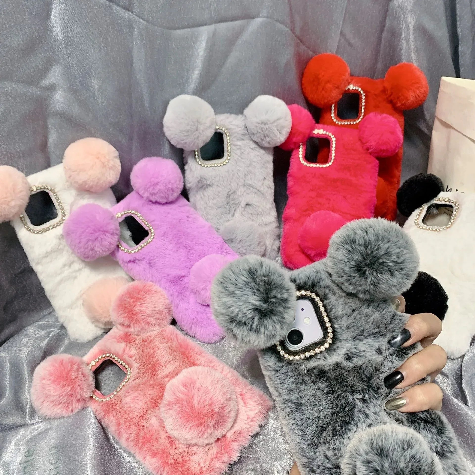 Cute Plush Panda Thermal iPhone Case - Viexta