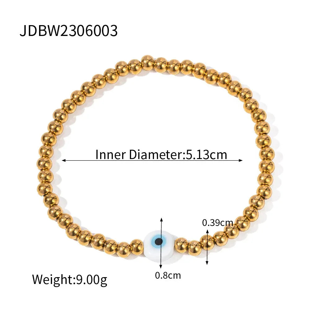 Stainless Steel Beaded Bracelet - Viexta