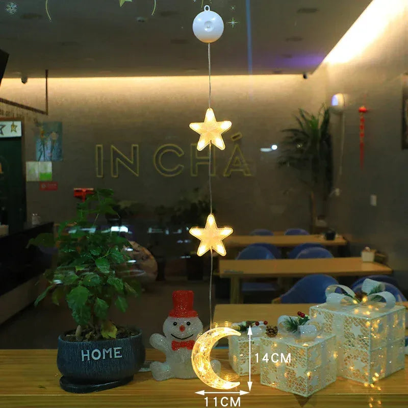 Christmas 3pcs LED Light Star Xmas Tree Hanging - Viexta