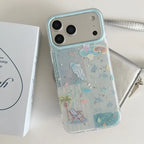 Double-layer Glitter Blue Ocean Jellyfish iPhone Case - Viexta