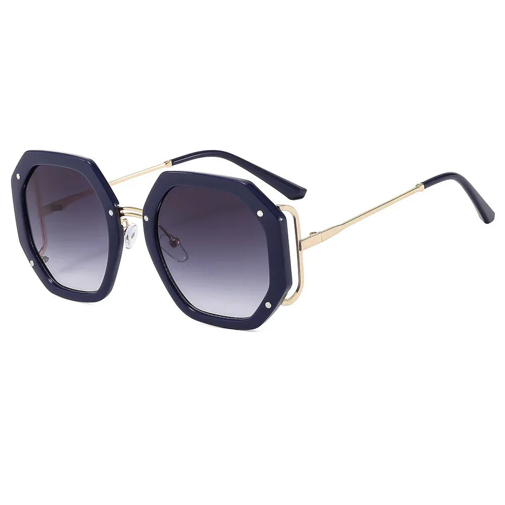 Polygon Large Frame Sunglasses - Viexta