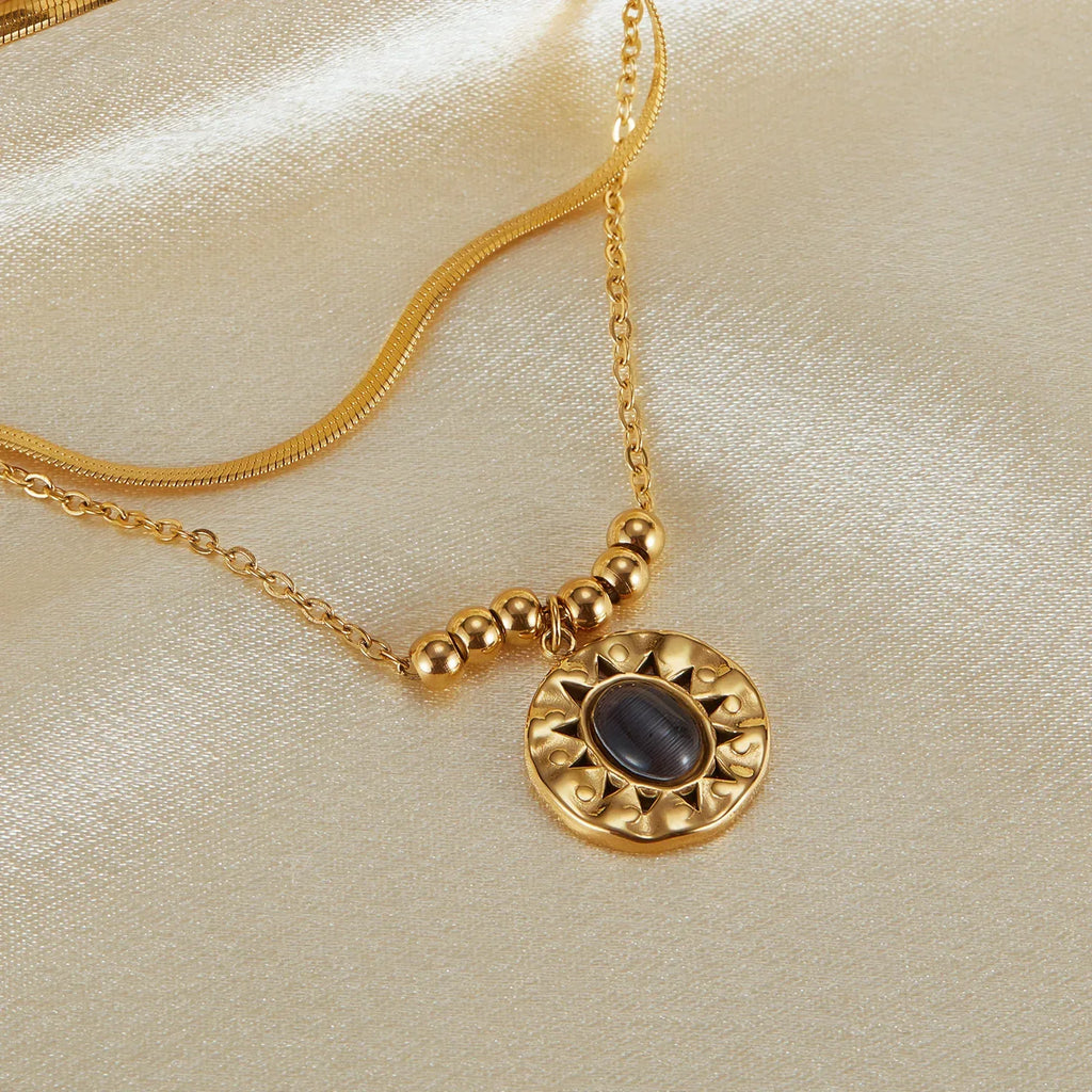 Retro Stainless Steel Pendant Necklace - Viexta