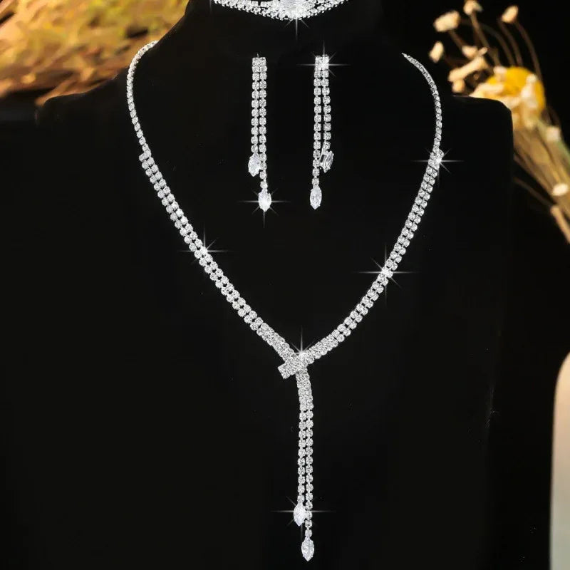 necklace-earring-bracelet-four-piece-set - Viexta
