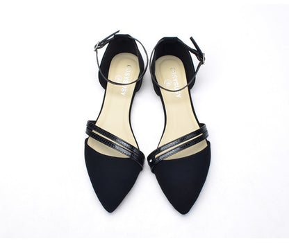 Pointed Hollow Back With Flat Sole Sandals