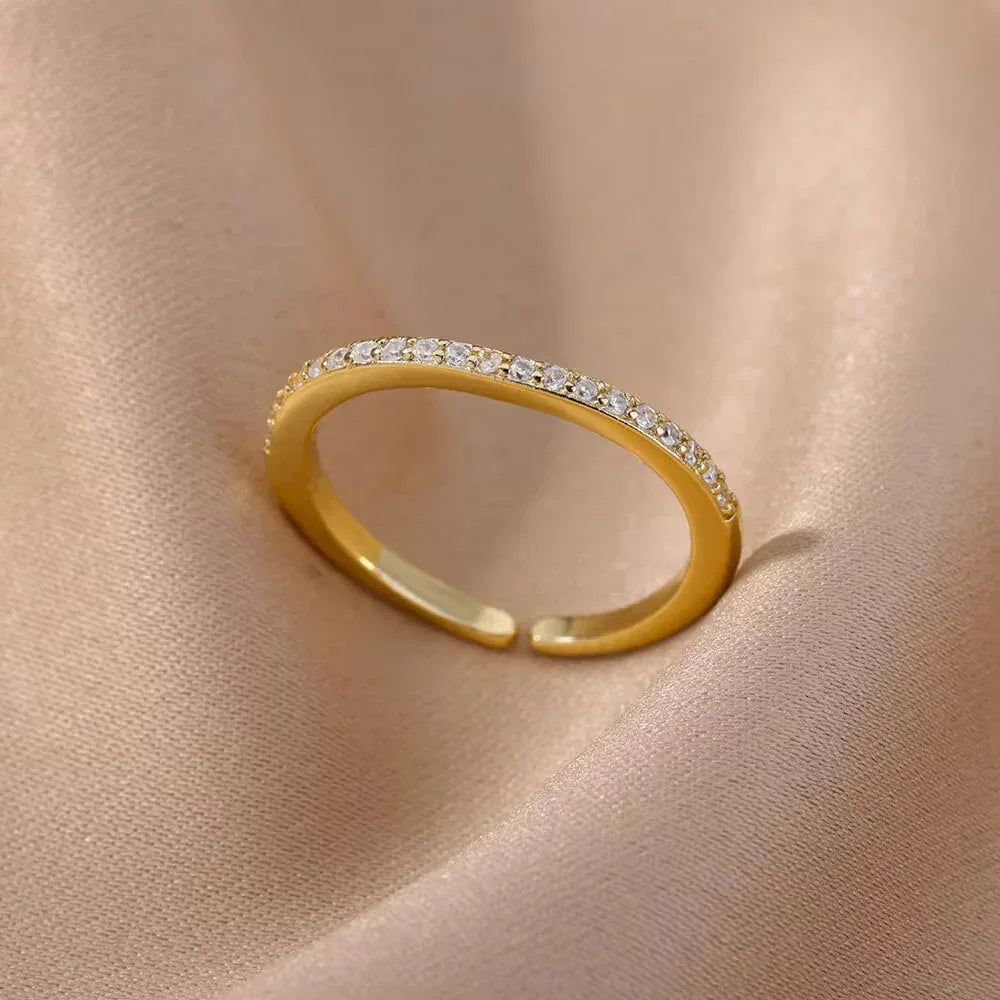 Zircon 18K Gold-plated Ring - Viexta