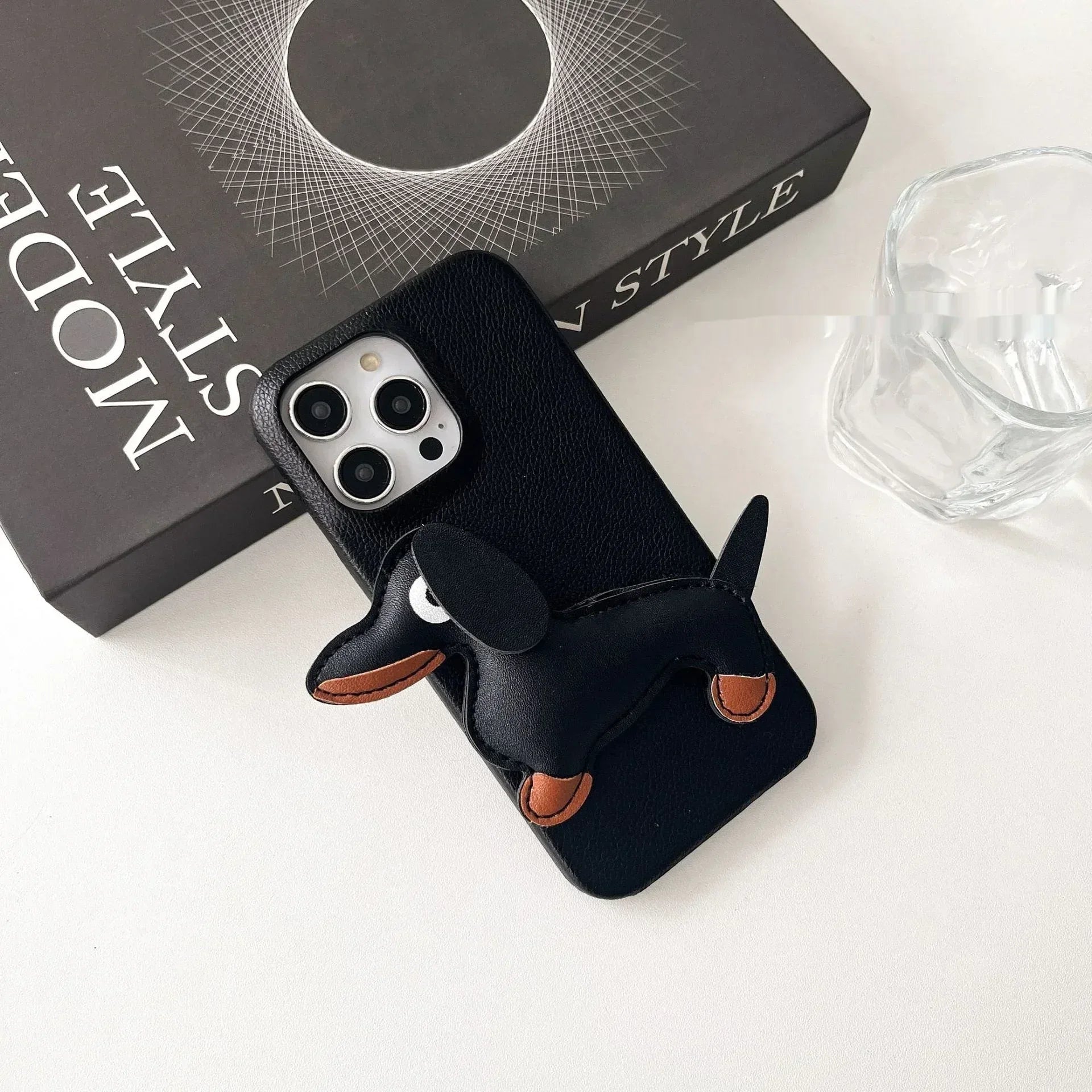 three-dimensional-leather-sausage-dog-iphone-case - Viexta