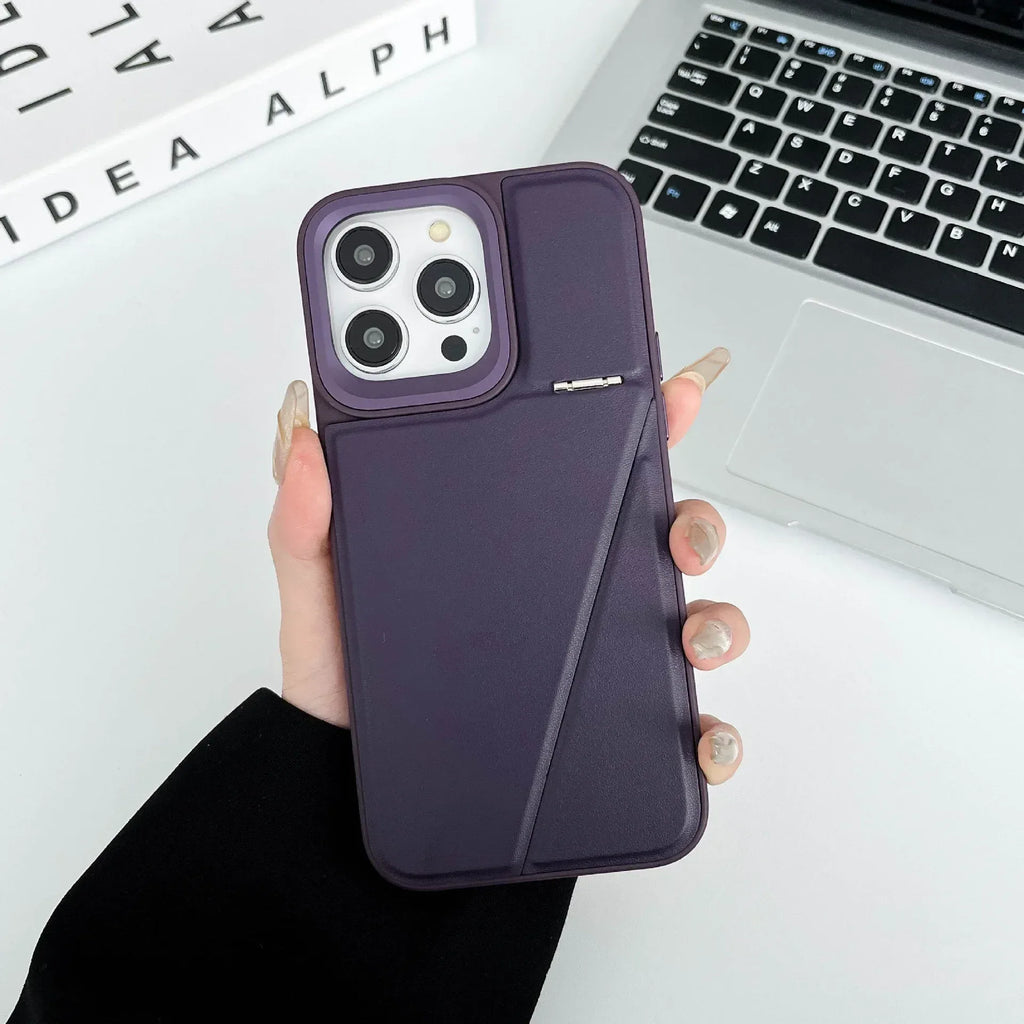 Leather Bracketed iPhone Case - Viexta