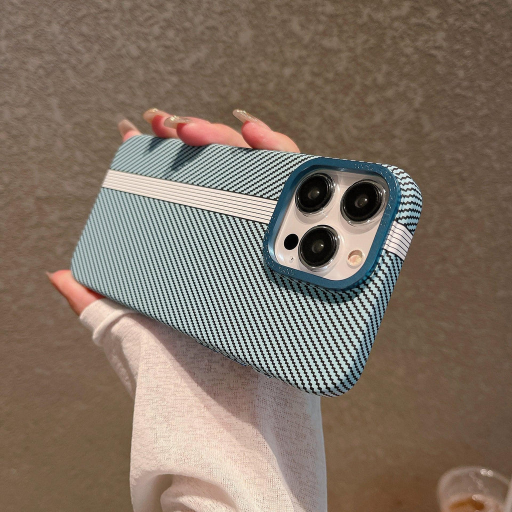 Carbon Fiber Grain Frosted iPhone Case - Viexta