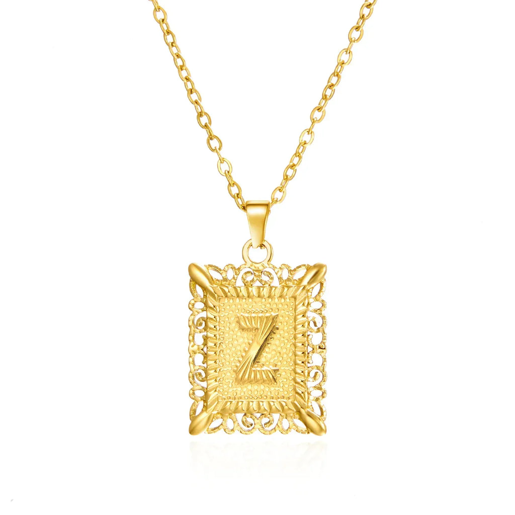 stainless-steel-initial-necklace - Viexta