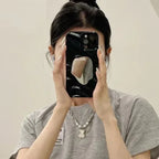 wave-pattern-geometric-mirror-huawei-case - Viexta