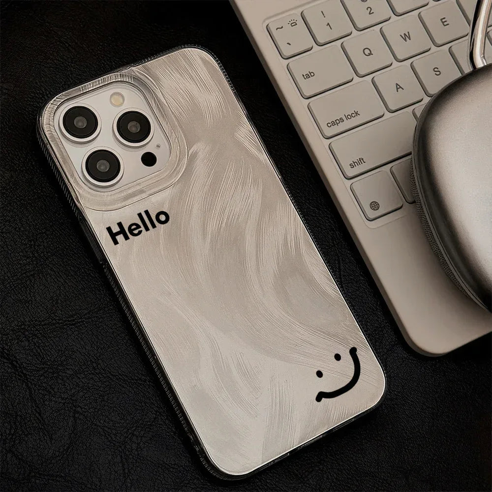 niche-ins-english-smile-face-iphone-case - Viexta