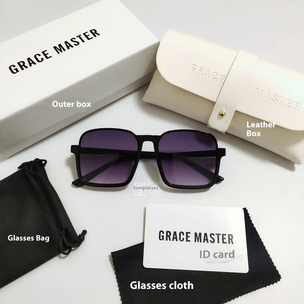 Women's Retro Square Semi-rimless Sunglasses - Viexta