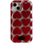 Transparent Hollowed Out Red Love iPhone Case - Viexta