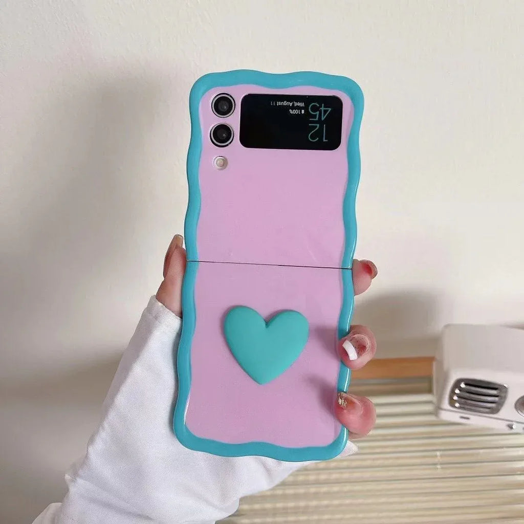 Small Heart Plush Lanyard Samsung Case - Viexta
