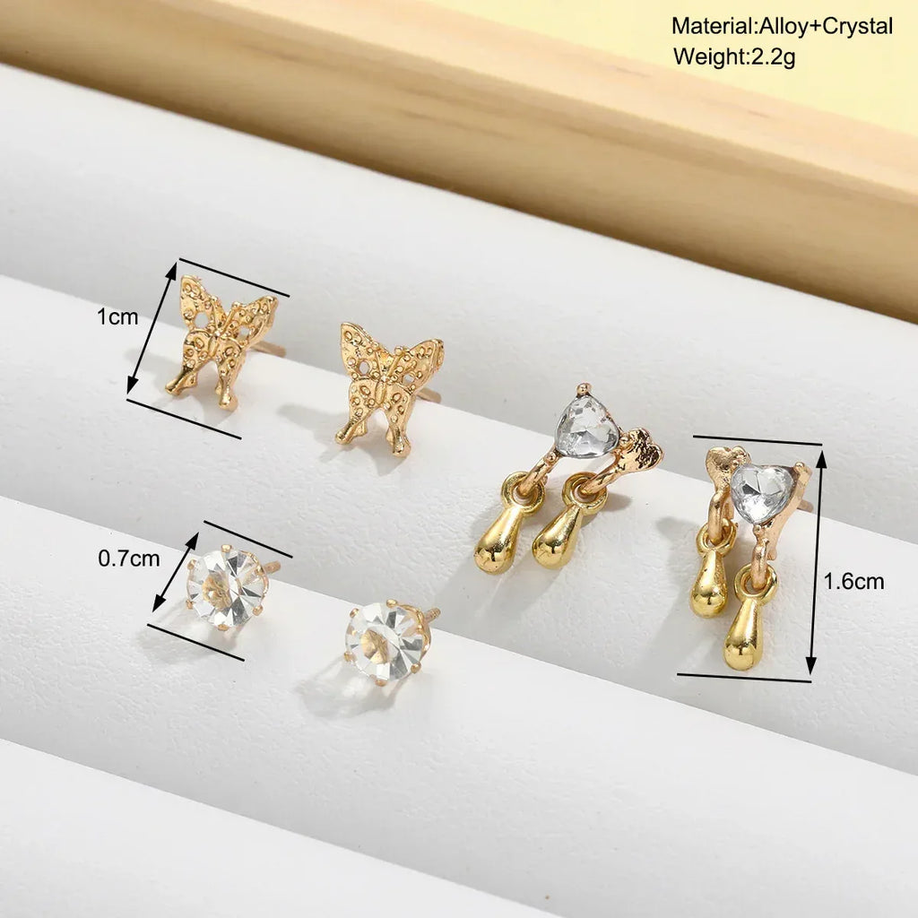 6piece set Butterfly Earrings - Viexta