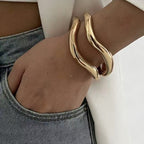Cross-Border Design-Driven Irregular Metal Bracelet