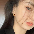 Stainless Steel Twisted Horn Hoops - Viexta