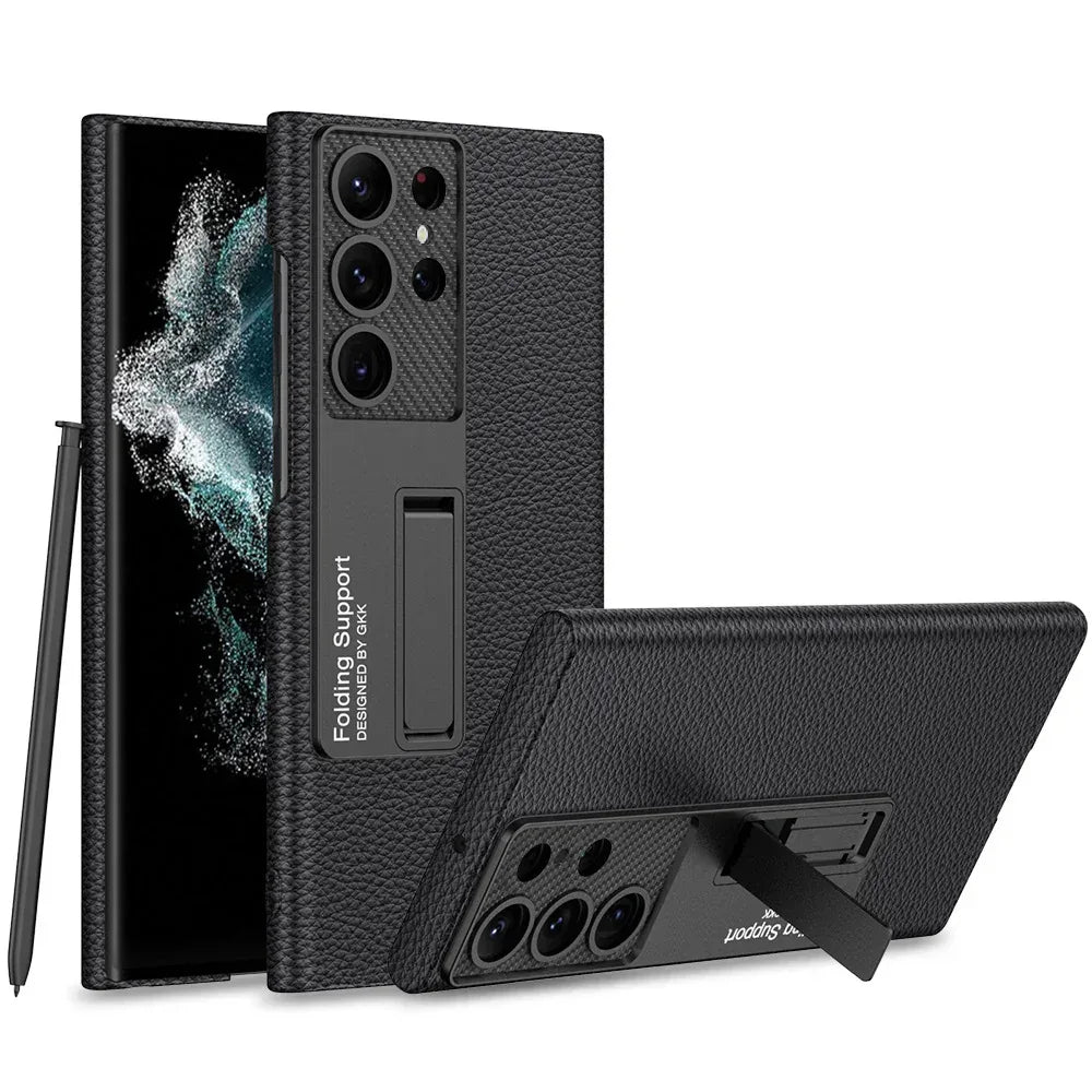 Precision Hole Anti-Drop Leather Samsung Case - Viexta