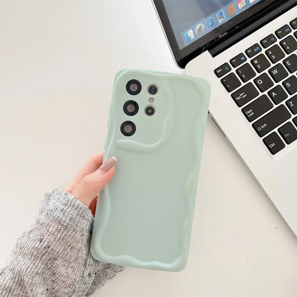 Cream Border Anti Drop Samsung Case - Viexta