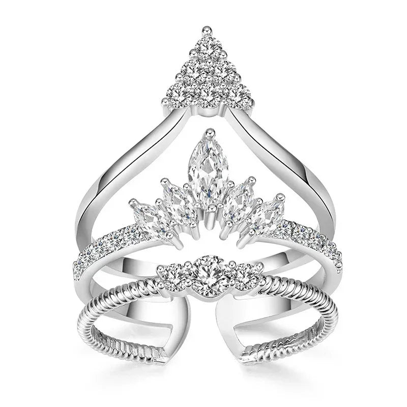 Exaggerated Layered Queen Ring - Viexta