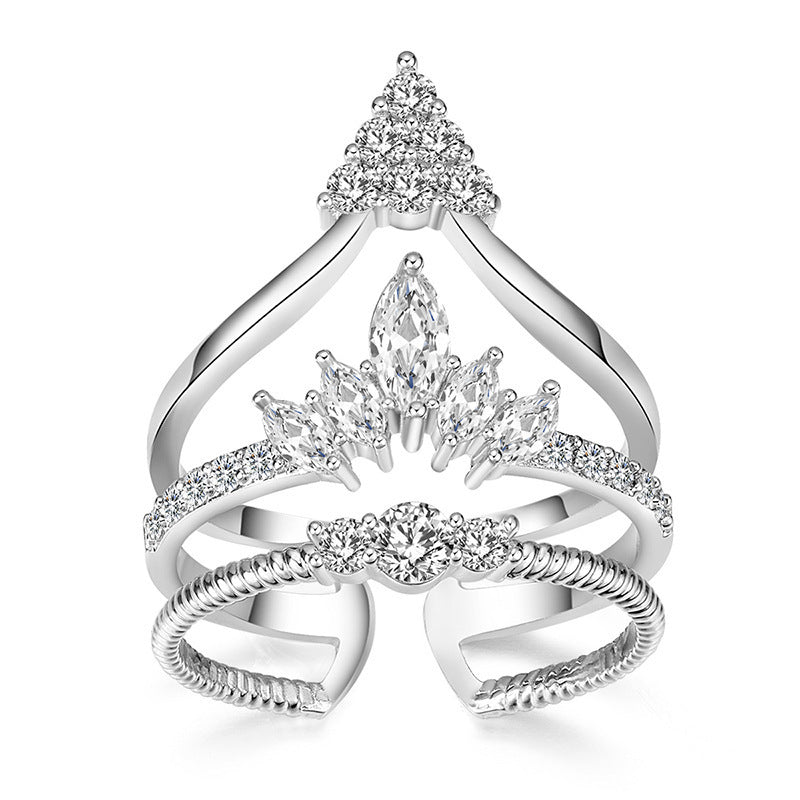 Exaggerated Layered Queen Ring