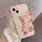 Floral Bear iPhone Case with Charm - Viexta