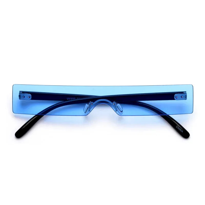 Fashion One-piece Square Rimless Sunglasses - Viexta