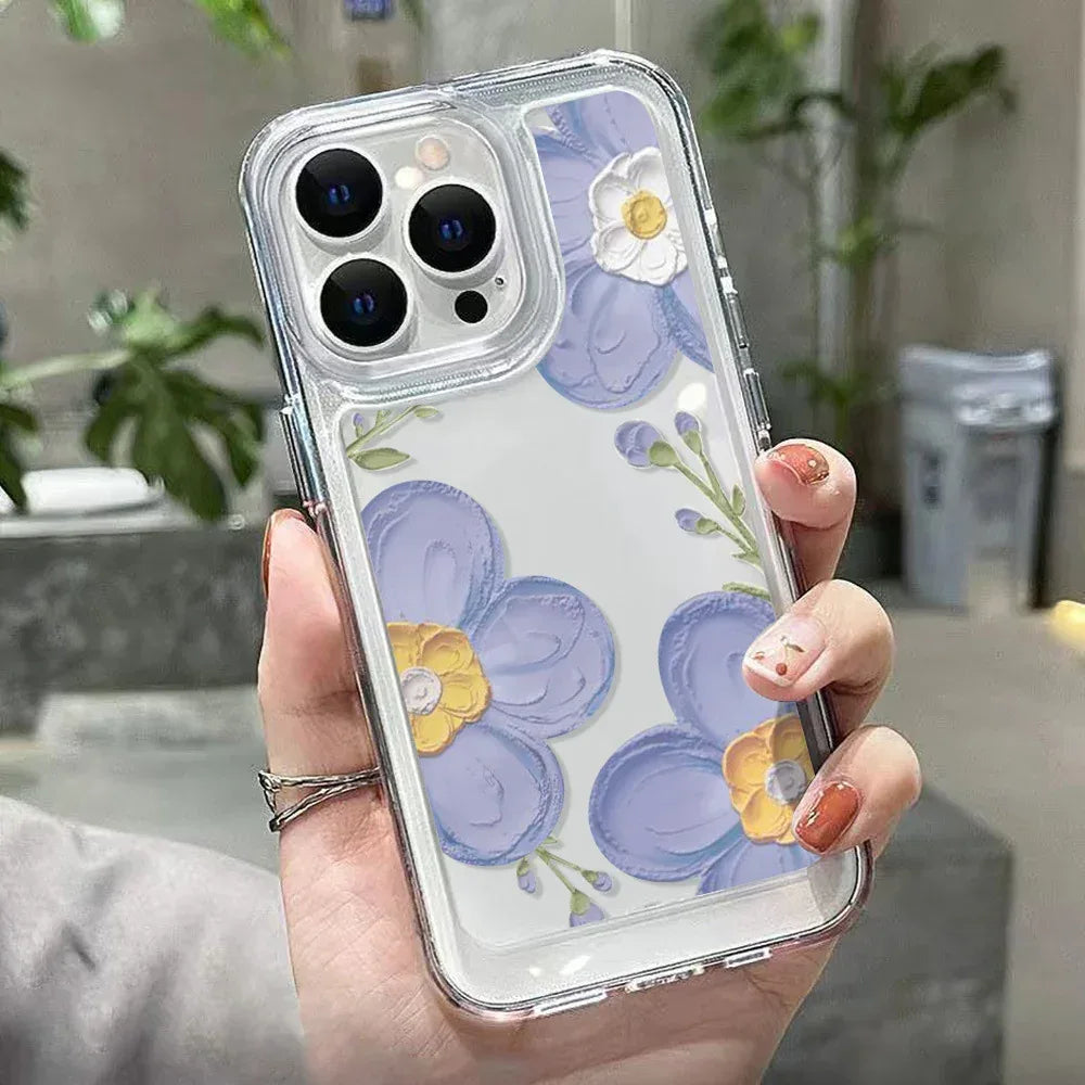Antique Flower Transparent iPhone Case - Viexta