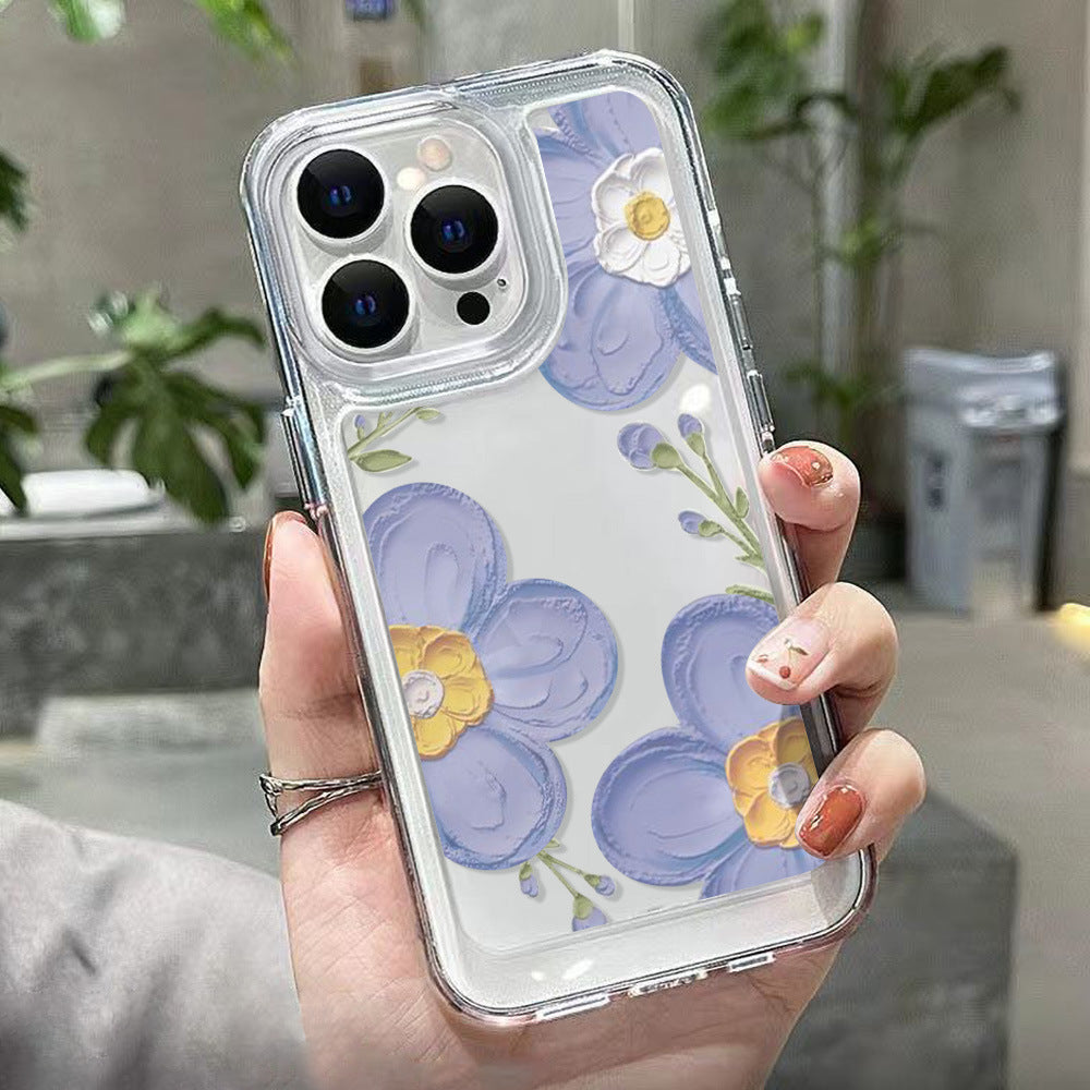 Antique Flower Transparent iPhone Case