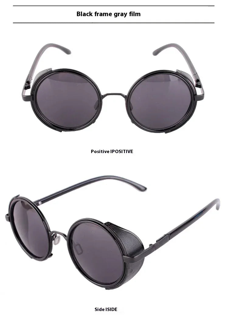 round-retro-uv-protection-sunglasses - Viexta