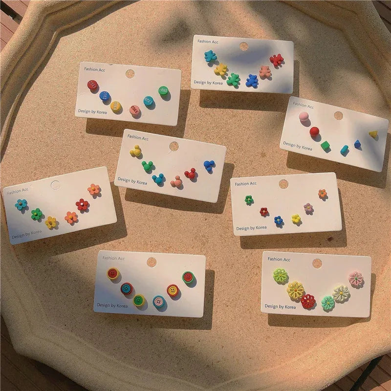 6-piece Set Earrings - Viexta