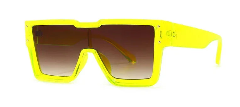Oversized One Lens Square Sunglasses - Viexta