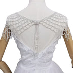 Rhinestone Hollow Out Long Fringe Pendant Shoulder Chain - Viexta